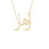 Gold Name Necklace - Azhar - أزهار